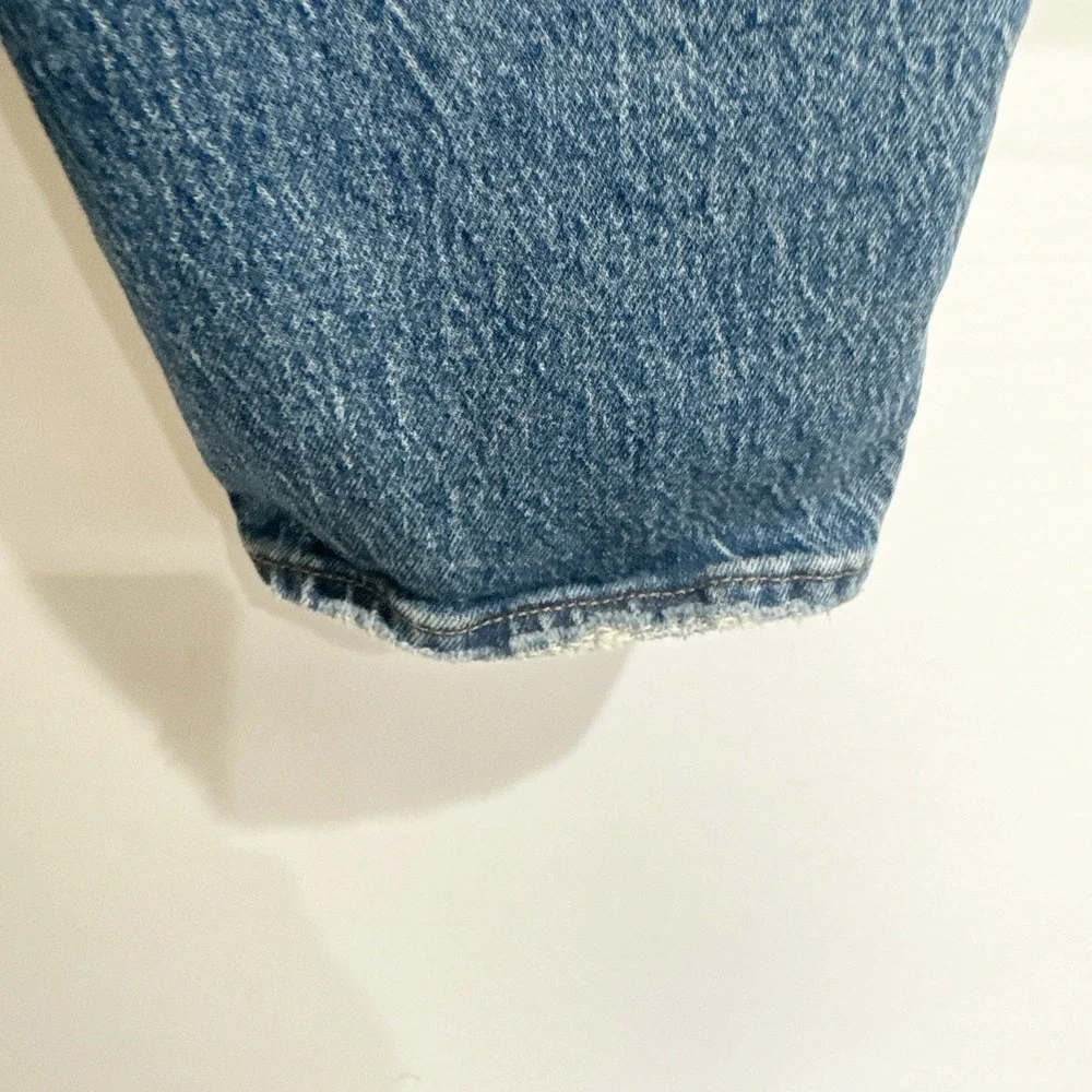 Madewell Women 26P Balloon Barrel Leg Tapered Denim Jeans Medium Wash High Waist